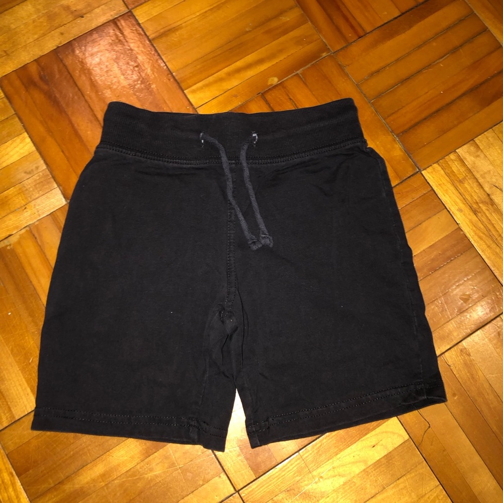 Kids Classic Black Shorts with Drawstring